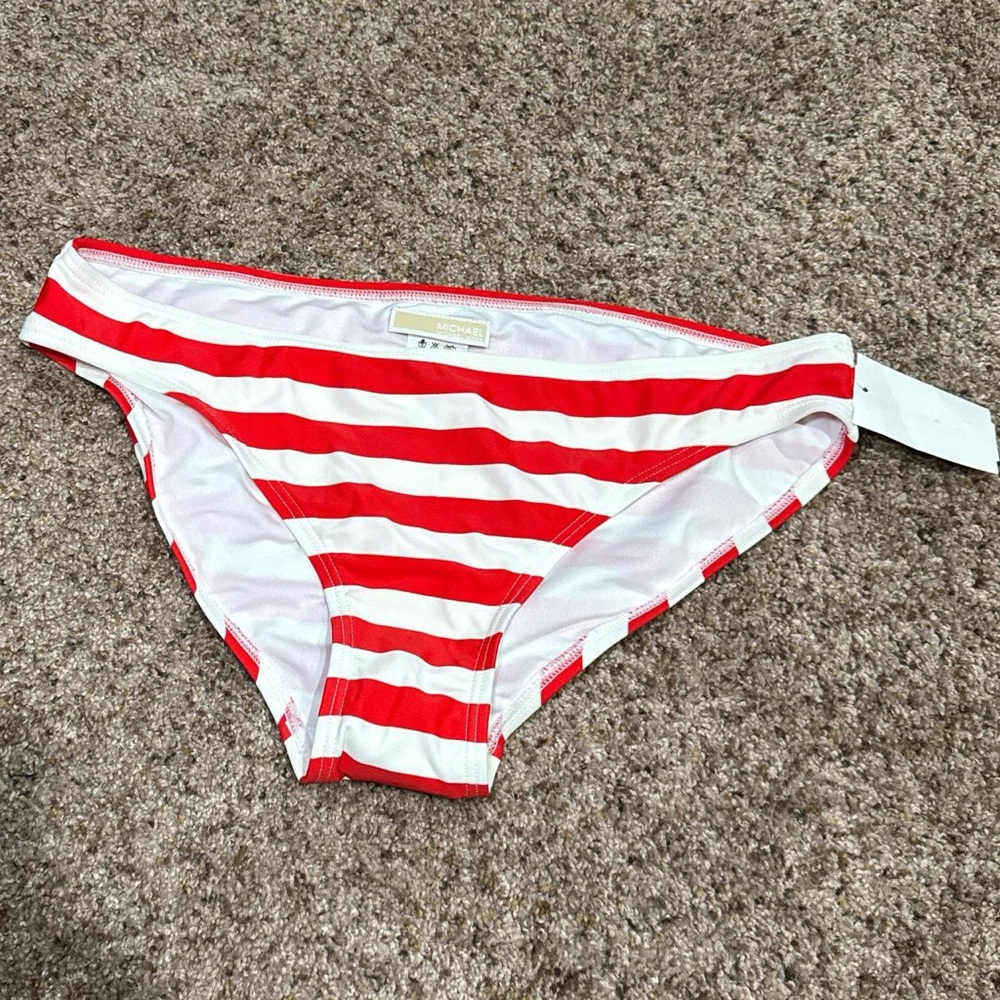 MICHAEL Michael Kors Red and White Bikini Bottom
